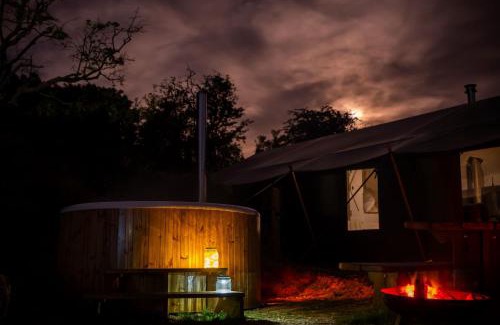 Lampeter Other | Canvas & Campfires, Luxury Safari Tent Glamping, only Seren Tent has a hot tub