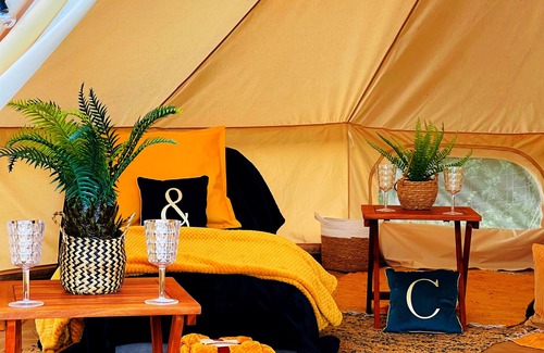 Longtown RV Rental | CAYO ~ RETREAT LUXURY BELL TENT GLAMPING WITH BESPOKE PRIVATE BATHROOM/WETROOMS