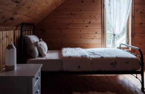 Nominingue Ski Chalet | Chalet Bonheur -Rustique- Pet friendly