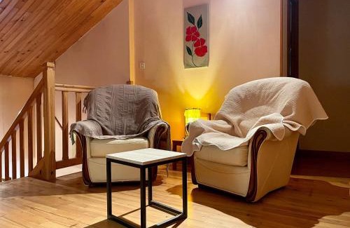 Alleyras Bed & Breakfast | Chambre Lilas à Alleyras - Animaux admis, Table d'hôtes, Terrains spacieux - FR-1-582-514