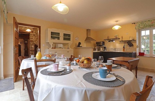 Tinchebray-Bocage Cottage | Charming Historic Stone House with Garden, Fireplace, and Electric Car Charging
