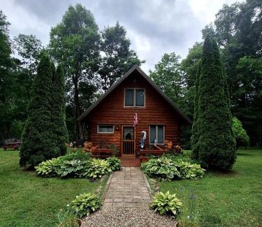 New Bedford House | Charming Creekside Log Cabin with Wood Burning Stove Overlooking the Neshannock Creek, Western PA