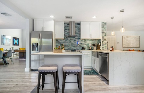 Richmond West House | Charming Miami Oasis, 4-bedroom house with Pool and Arcade
