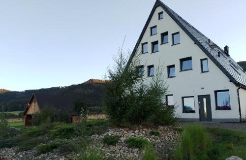 Radkow House | Chata Otulina Radków I Dom z balią, sauną i wiatą biesiadną u podnóża Gór Stołowych