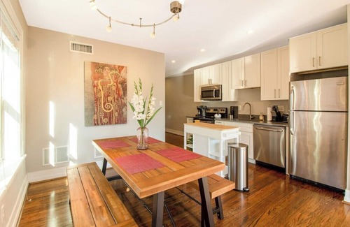 St. Louis Apartment | Chic Minimalist Gem w/Fenced Backyard + W/D