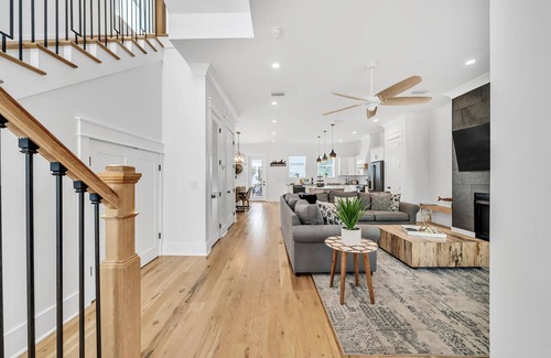 Seagrove Beach House | Club Tropicana! Private Pool w/Golf Cart & Bikes!