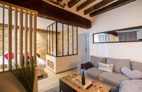 Chartres Apartment | Cocon à Bulles Chic vue Cathédrale avec Spa-jacuzzi