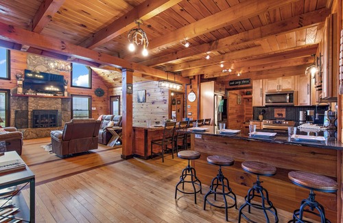 Vein Mountain House | Come To Escape - Stunning home with game room, hot tub, pet friendly!