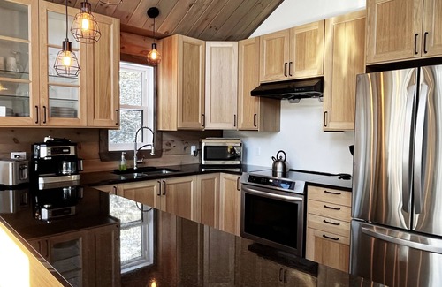 Entrelacs Ski Chalet | Comfortable cottage in the heart of nature, fireplace inside and out! Possibility of teleworking.