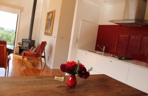 Croobyar House | Contemporary stylish luxury retreat featuring passive solar design + wood heater