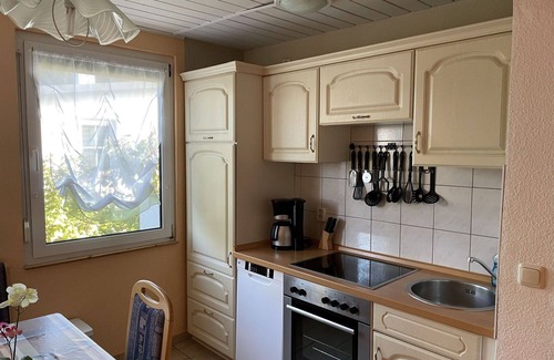 Dobbertin House | Cosy apartment in villa for 4 people with TV, terrace, pets allowed and parking