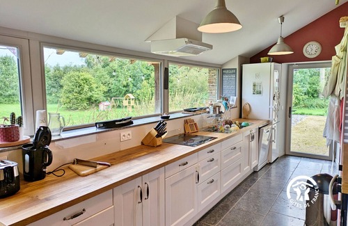 Laigne Cottage | Country house with outdoor games and fireplace, 4 bedrooms for 8 people