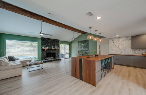 West Oak Hill House | Cowboy view with pool