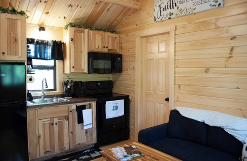 East Fultonham Cabin | Cozy 2-bedroom cabin with hot tub nestled in the woods of Morgan County
