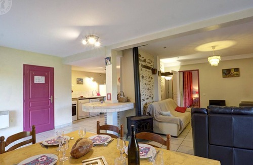 La Terrasse-sur-Dorlay Cottage | Cozy 2BR Cottage with Patio, Fireplace, and WiFi in Pilat Park