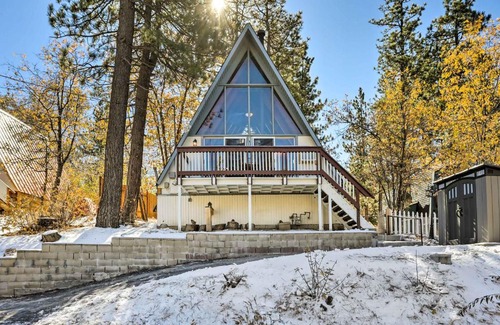 Arrowbear Lake House | Cozy A-Frame with Hot Tub Near Arrowbear Lake!