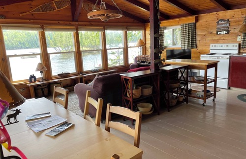Indian Lake Cabin | Cozy Adirondack cabin with private dock and kayaks, feet from Adirondack Lake