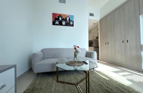 Khalifa City Apartment | Cozy Boho Studio Bright & Airy