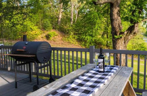 Bryson City House | Cozy Family Getaway w Games Hot Tub & Fire Pit