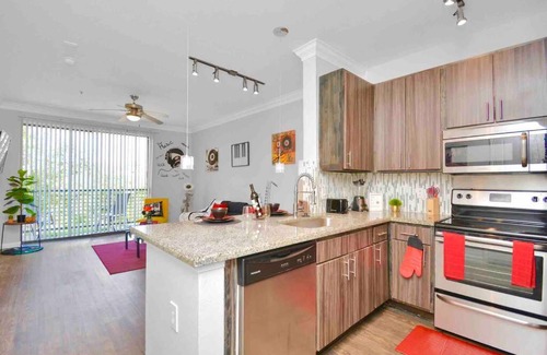 South Central Houston Apartment | Cozy/ Relaxing 1 Bedroom APT @Medical Center/ NRG - Free Garage Parking
