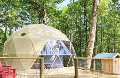 Wallkill House | Cozy, Seasonal Geo-Dome with Heat/AC on Private Wilderness Reserve in Gunks.