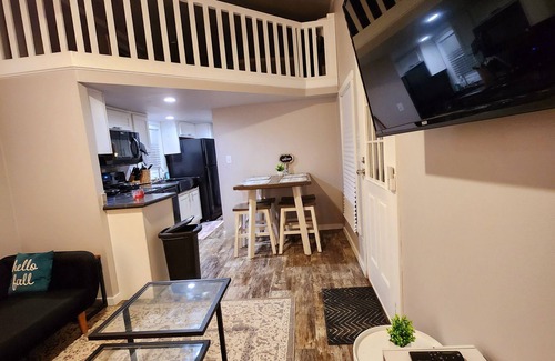 Midlothian Cabin | Cozy Timy house 1-bedroom, 2-loft cabin in with full bath and kitchen on a farm!
