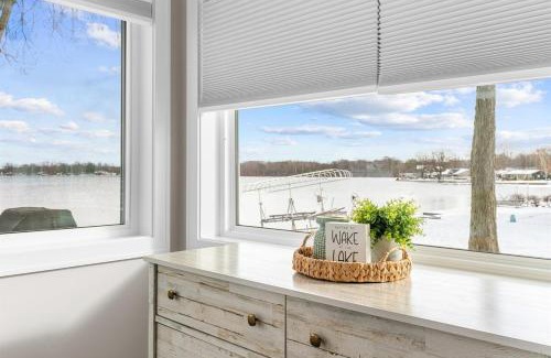 Lake Odessa House | Cozy Winter Retreat with Hot Tub & Lakefront Views