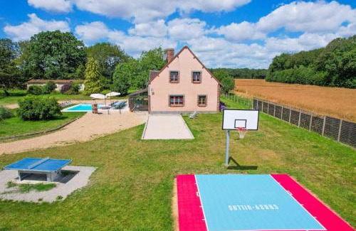 Happonvilliers Villa | Crazy Villa Chalonie 28 - Heated pool - Soccer - Basket - 2h Paris - 30p