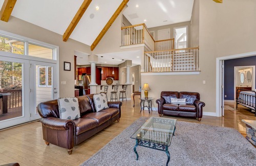 Moneta House | Custom Lakefront home with 2-story dock, Wifi, Game Room and Fireplace