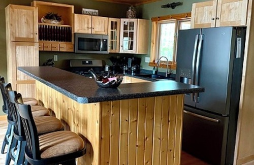 St Germain House | Custom Log Vacation Home on Beautiful Lake