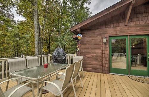 James Creek House | Deck with Private Hot Tub Lakefront Raystown Cabin!