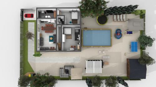 Gournay-sur-Marne Villa | DnE VILLA- DISNEY-PARIS - HOLIDAYS HOUSE - MAISON DE VACANCES - PISCINE - POOL- 6 CHAMBRES- 6 SDB - 6 BEDROOMS - 6 BATHROOMS