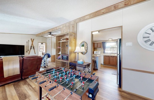 Alpine Village House | Dog-friendly home with mountain view, foosball, enclosed yard & W/D