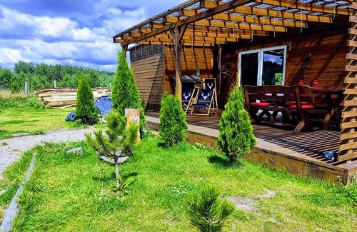 gmina Stezyca House | Domek uroczy i wilcza chatka,klimat górski na Kaszubach,balia,sauna,ognisko