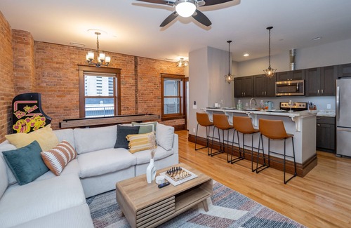 Central Business District Apartment | Dreamy Downtown Industrial Luxury Loft