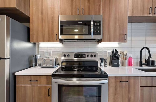 St. Anthony West Apartment | DT, UMN, 1BD, Gym, Free Parking, Rooftop by River