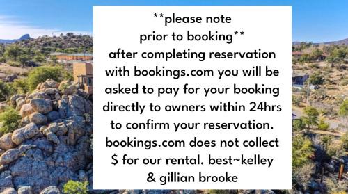Prescott Apartment | Eagles Nest Casita Luxury king memory foam bed feather pillows & duvet Amazing views, private balcony, Great location & Dog friendly