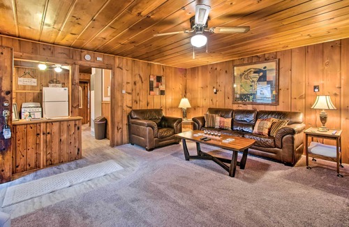 East Tawas Cabin | East Tawas Cabin w/Deck, Backyard & Fire Pit!