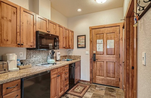 Peak 9 Condo | Easy Walk Around Breck, on the Blue River! Mountain Views! Garage Parking!