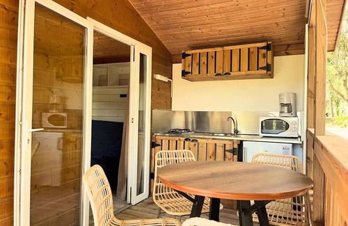 Cendras Ski Chalet | ECO Cabane 16m2 - 1 Schlafzimmer - ohne Toilette 4 Personen