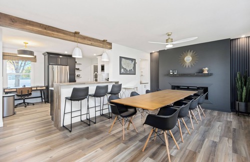 West End House | Enjoy the saltwater hot tub and gas fire pit in this 5 bedroom 2.5 bath house