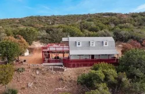Oatmeal House | Entire 2br 2ba hilltop view home Sleeps 8 pets 4 acres Jacuzzi Central AC Kingbeds Office Free WiFi Parking Full Kitchen Refrigerator Washer Dryer Furnished Three 3 Large Sunset Dining Patios Grill Stovetop Oven Hiking Wildlife Firepit Quiet very Secluded