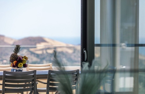 Agios Vasileios Villa | Epsilon Villa, Private Heated Swimming Pool Garden, Panoramic Sunset