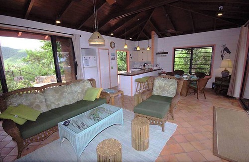 Fish Bay Villa | Escape to "Over the Rainbow" – your own private Caribbean cottage complete with a private pool, ocean view, and a/c. Experience tranquility in a stunning tropical paradise. Book your dream getaway today!