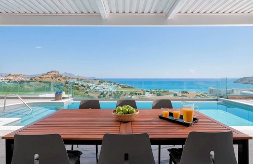 Vlicha Villa | Executive Rhodes Villa | Villa Kastro | Stunning Sea Views | 3 Bedrooms | Lindos