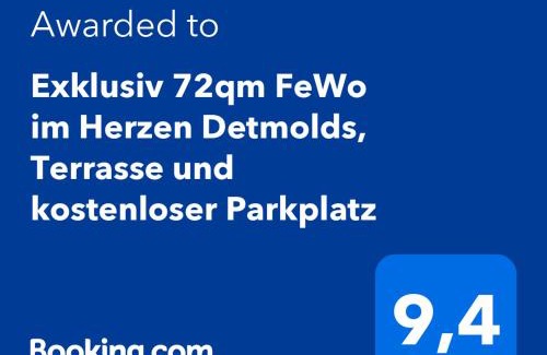 Detmold-Nord Apartment | Exklusiv 72qm FeWo im Herzen Detmolds, Terrasse und kostenloser Parkplatz
