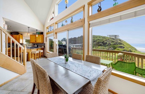 Gleneden Beach House | Expansive Ocean Views, Easy Beach Access, Privacy, Hot Tub, Oceanfront!