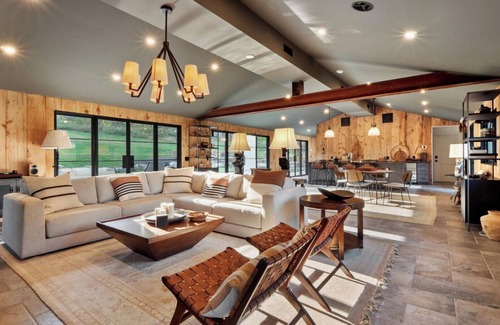 West Stockbridge House | Expansive Rustic and Modern Berkshires Estate on 66 Acres, Mountain Views,.