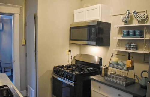 Huntington Apartment | Exposed Brick by Uni,Arena,Hosp+Towel Warmer,Robes