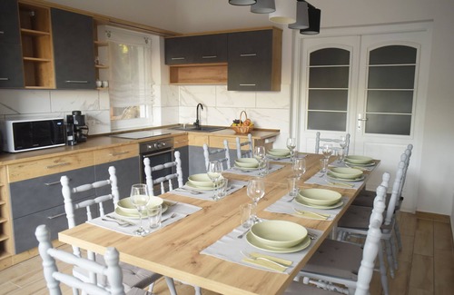 Balatonfured House | Family vacation apartment with children's room and billiard room, the